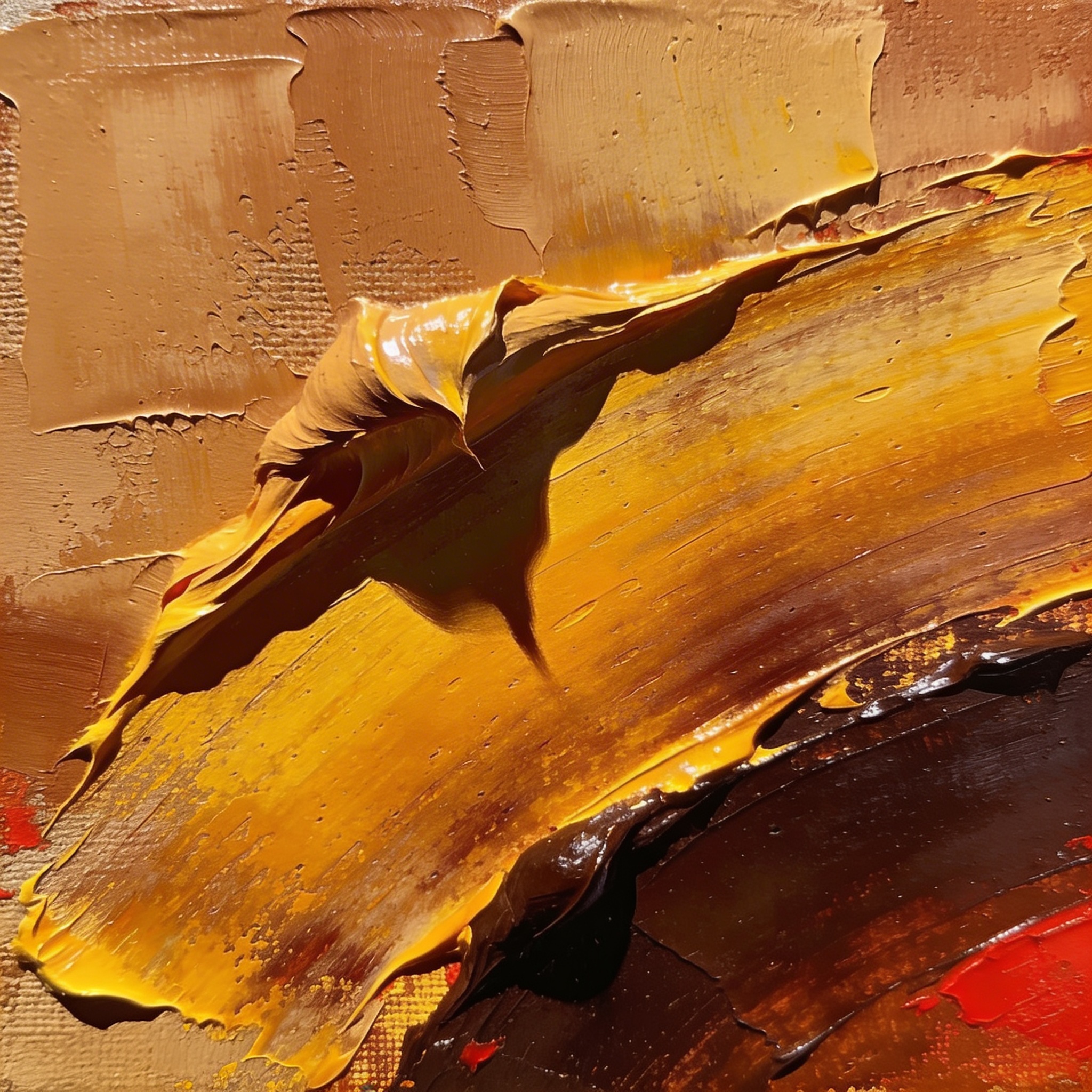 Impasto texture close-up