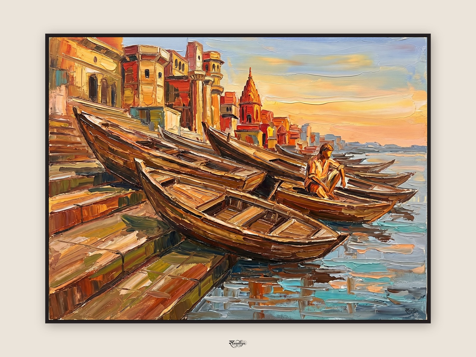 Varanasi Boats Clustered