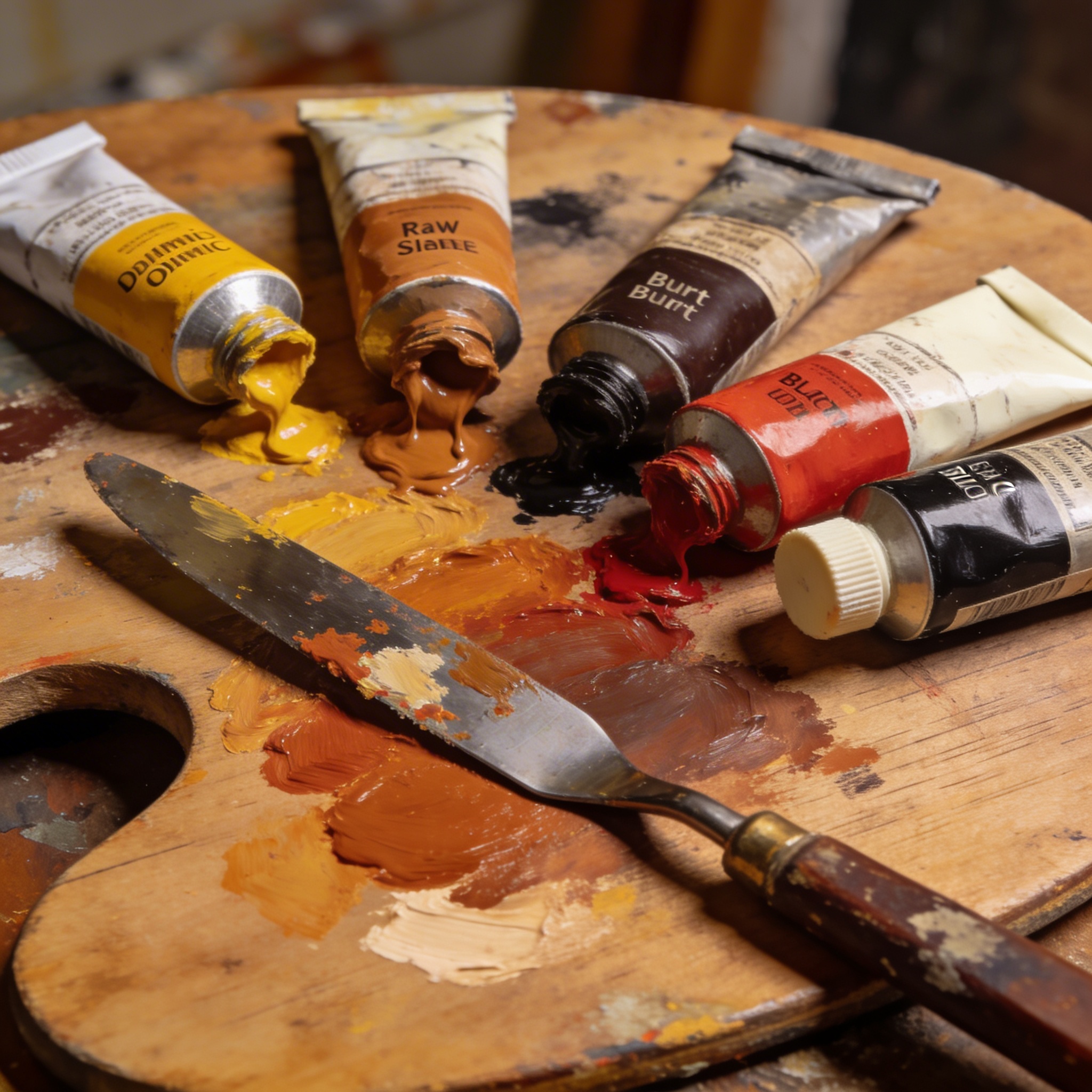 Oil paint tubes